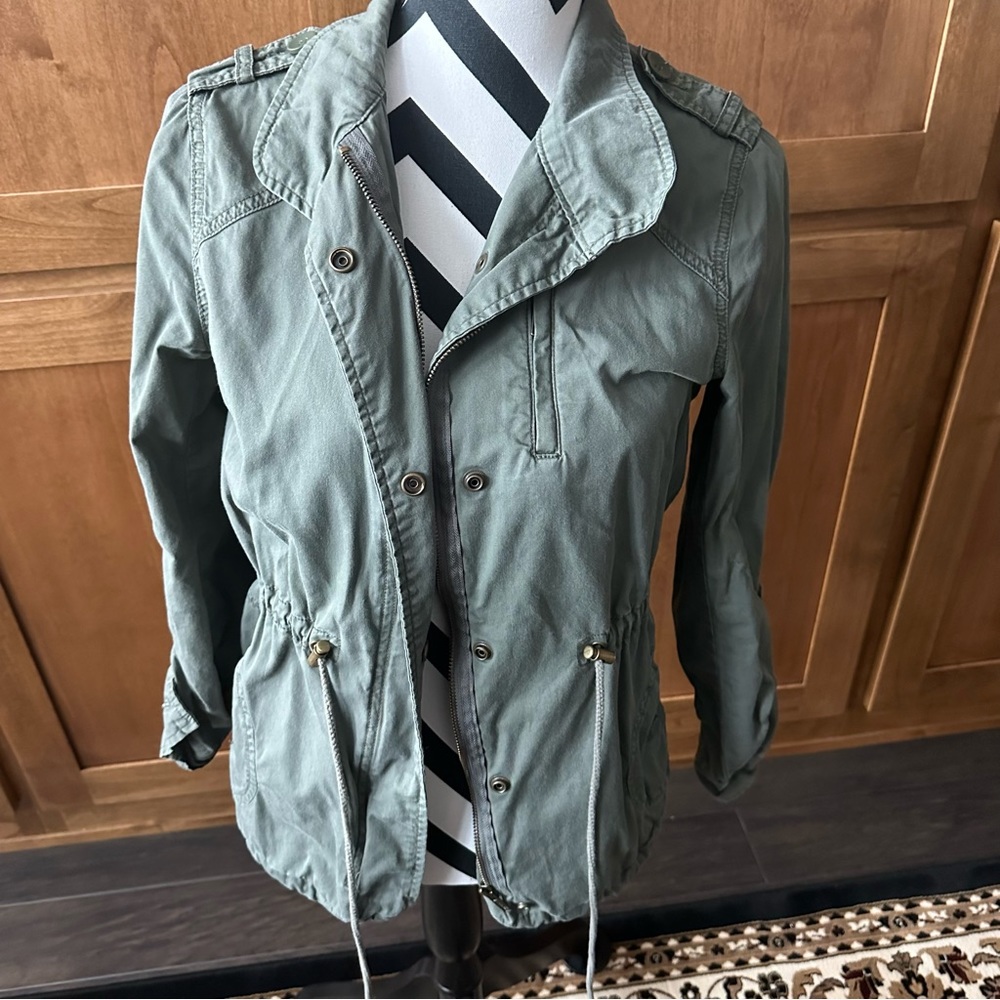 a.n.a || olive green slouchy military jacket